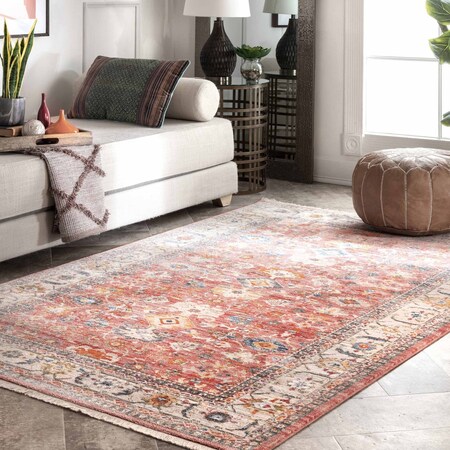 Nuloom Betty Floral Fringe Area Rug 4ft x 6ft KHMC18B-406